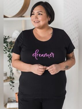 Dreamer Tee 🍒 Black, Size Small **very soft & very stretchy